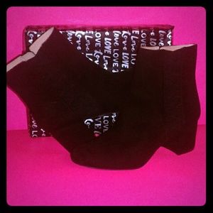 SZ 9.5 👢NINE WEST 👢BOOTIE BLACK LEATHER SUEDE❤